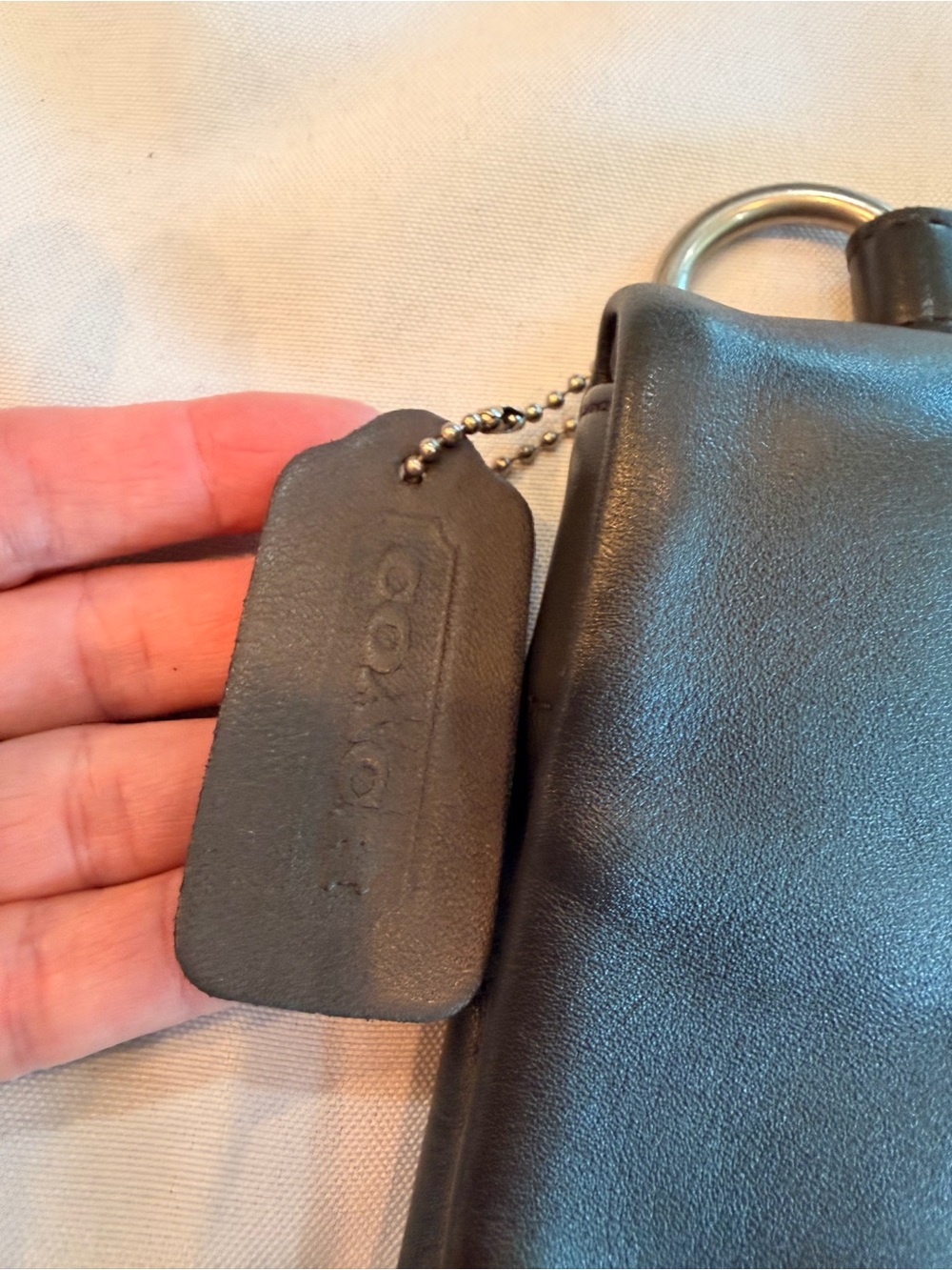 Vintage Coach Chelsea Black Messenger Slim Large Crossbody Bag No 9458 - Picture 3 of 11